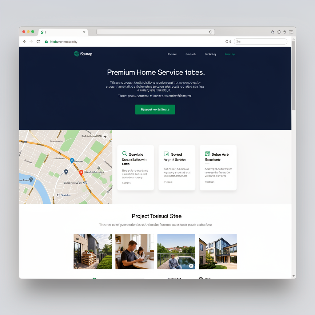 Home services website design capability preview