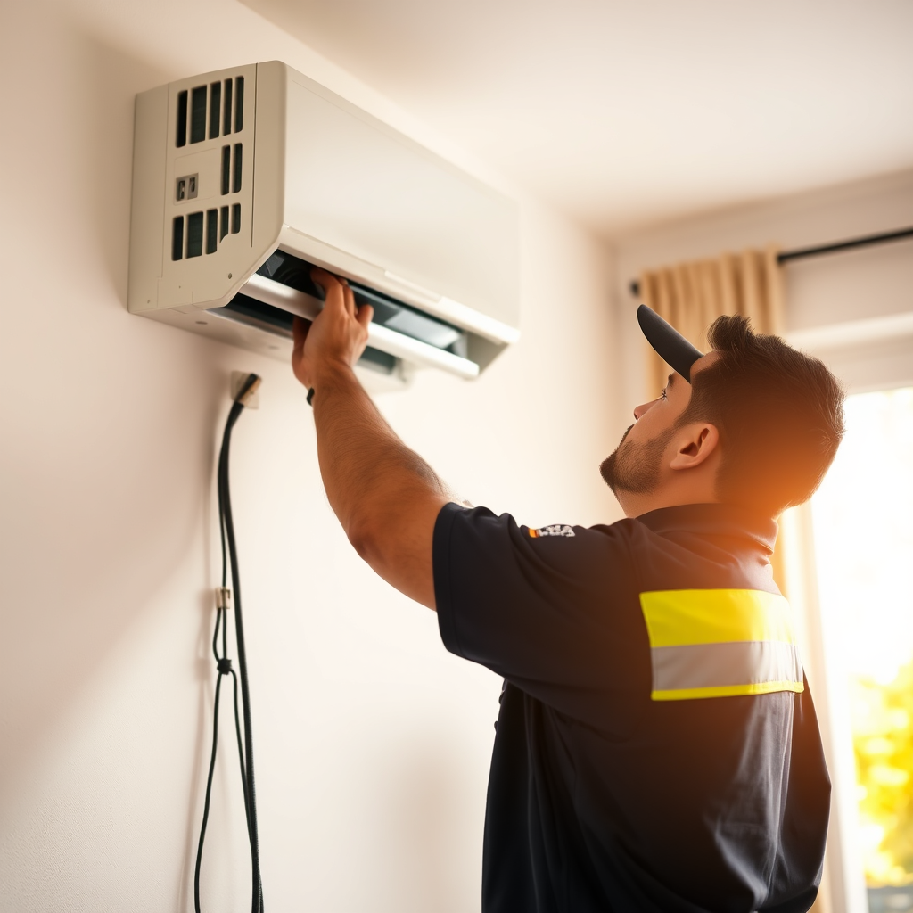 Hunter HVAC Specialist Servicing Equipment