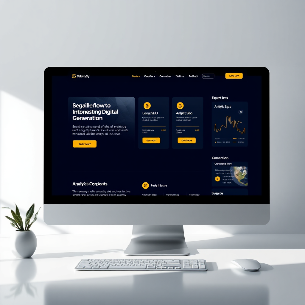 Premium website and analytics dashboard mockup