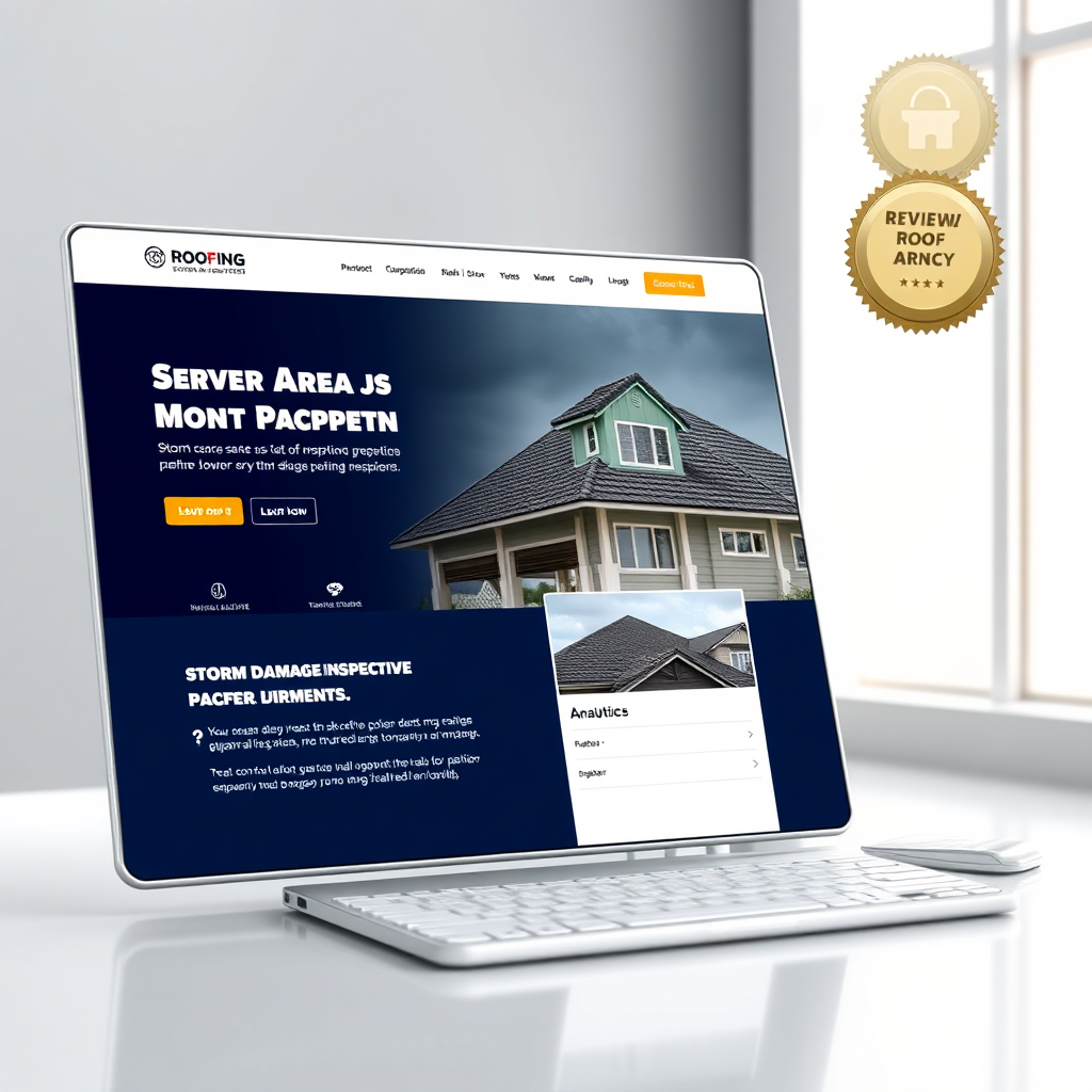 Roofing website case study screenshot