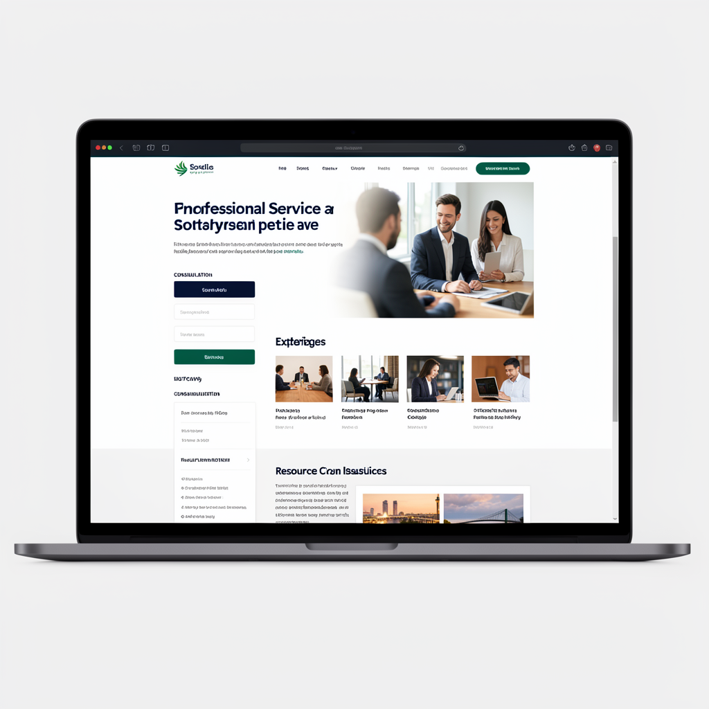 Professional services website design capability preview