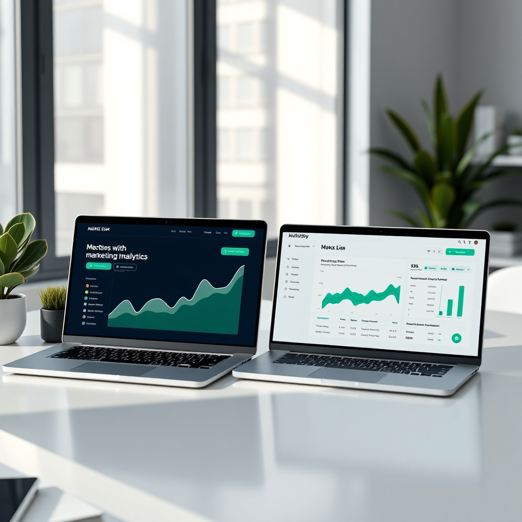 Marketing Dashboard and Website Mockup