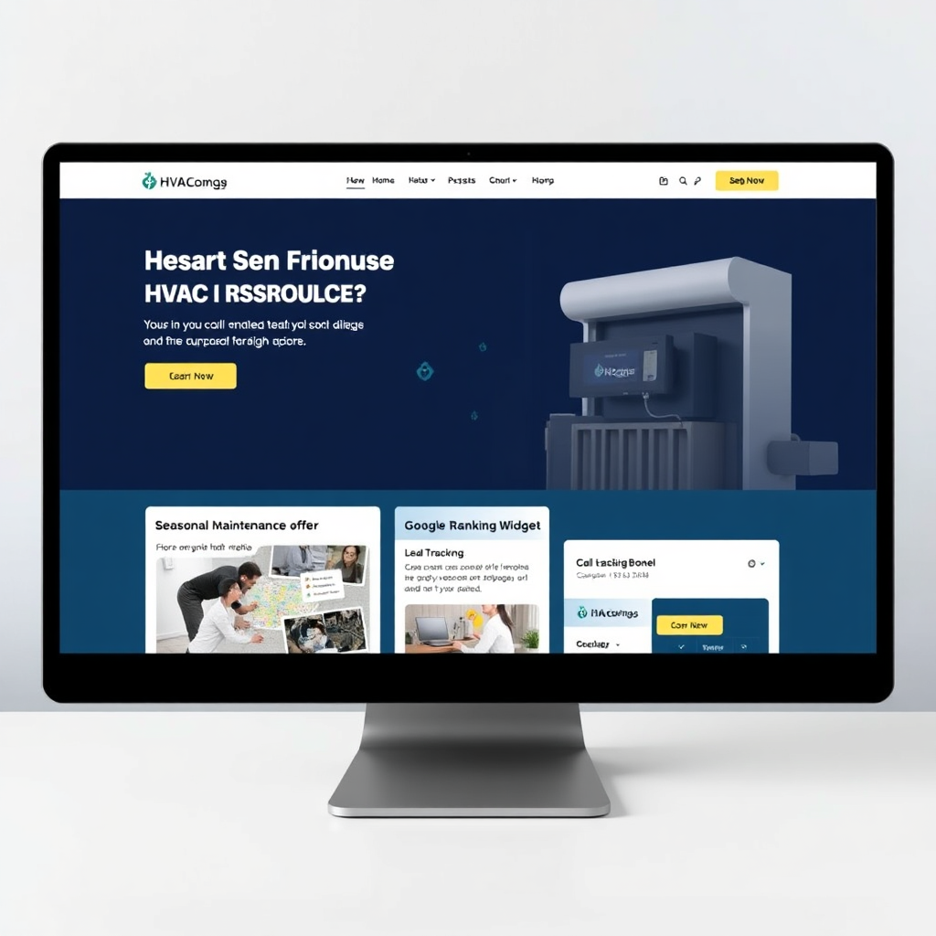 HVAC website case study screenshot