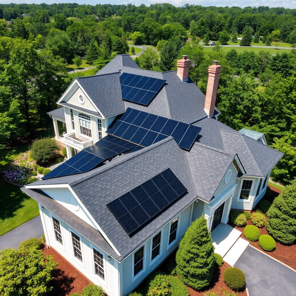 Montgomery County colonial solar installation