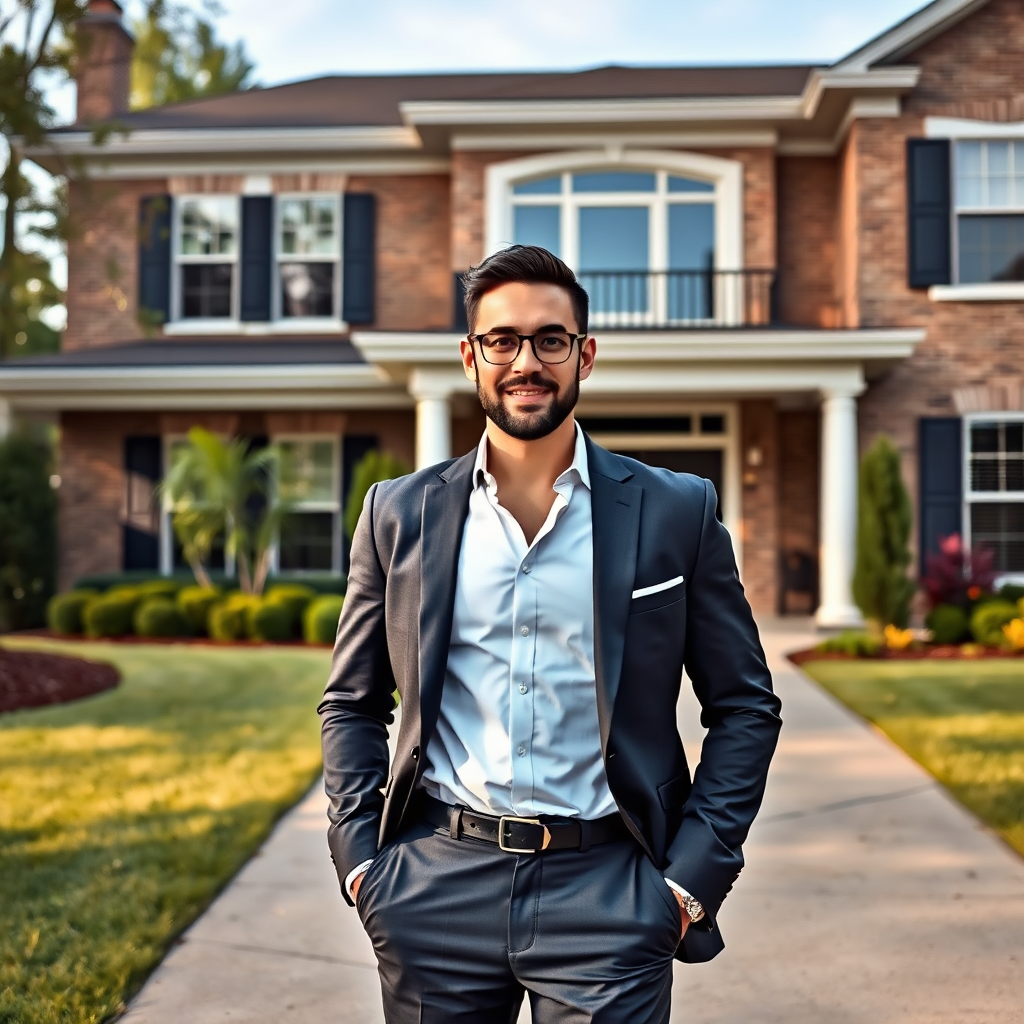 Gregory Gray portrait in front of a luxury home
