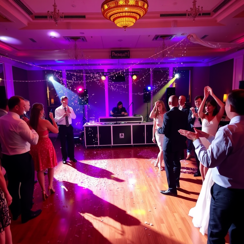 Dance floor with vibrant lighting