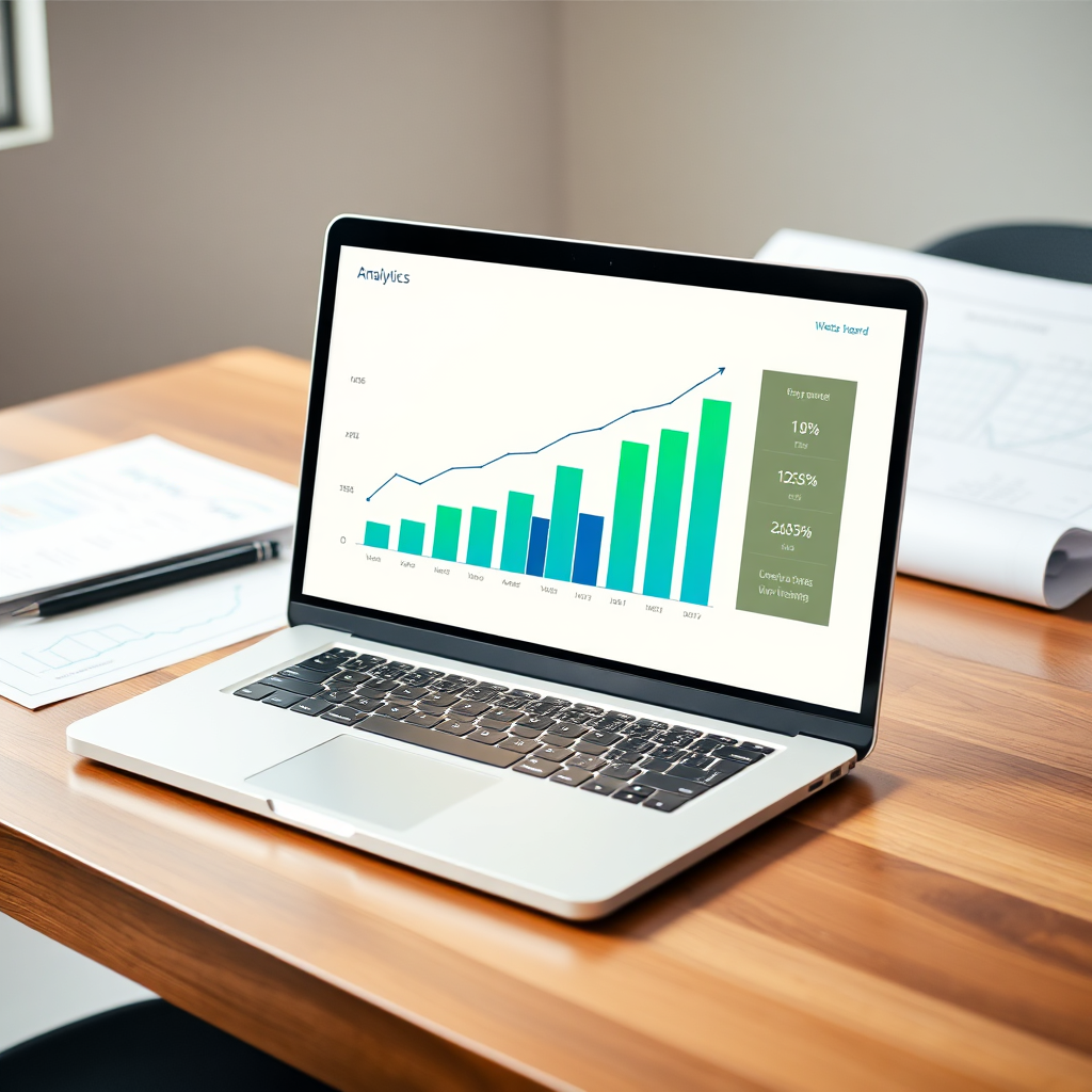 Analytics dashboard showing growth