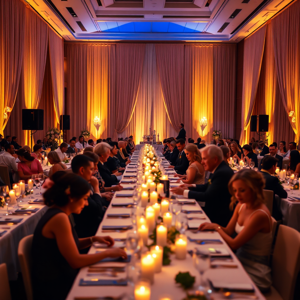Reception venue lighting