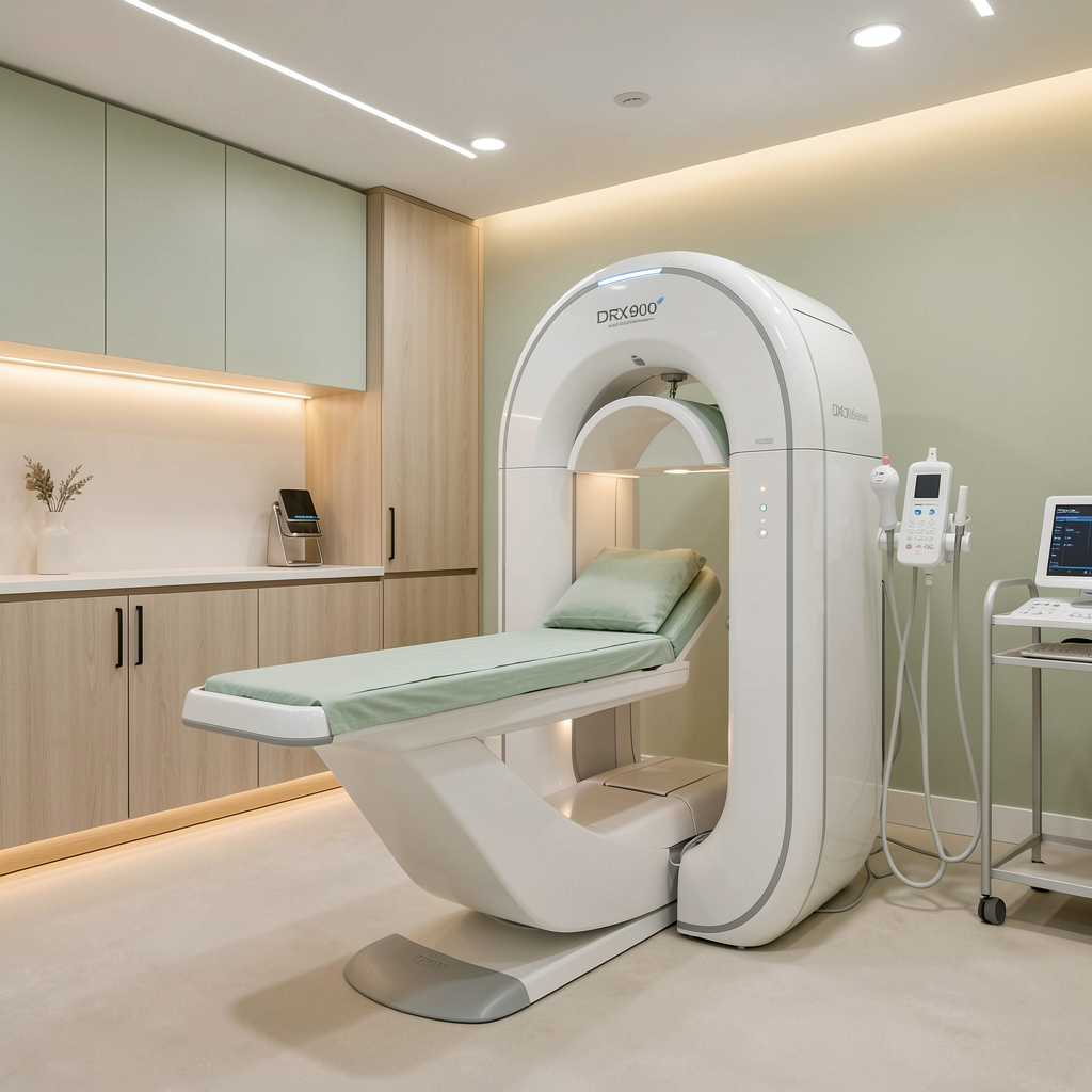 Advanced DRX9000 spinal decompression system in a modern clinical room