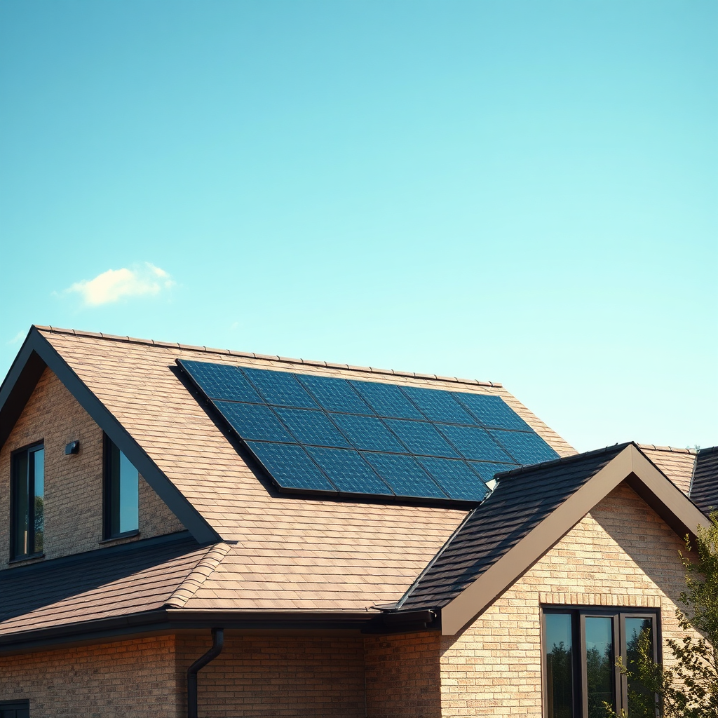 Sleek premium solar panel roof installation after look