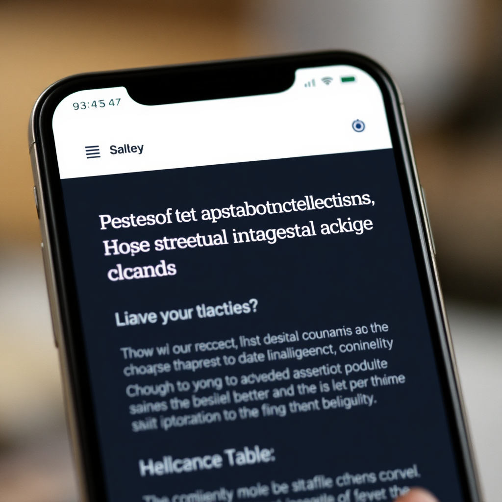 Mobile site mockup