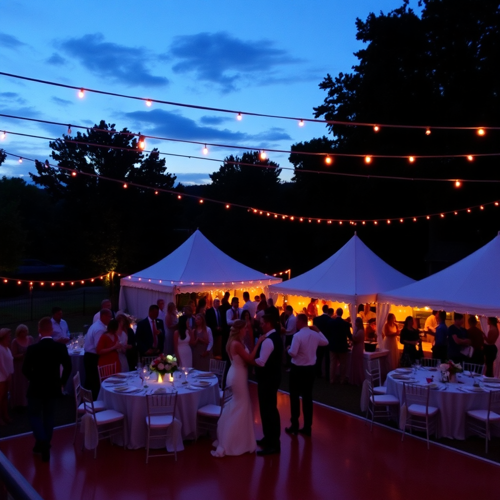 Outdoor wedding celebration
