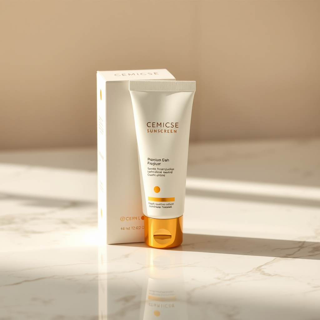 Luxura Defense SPF 30 on marble