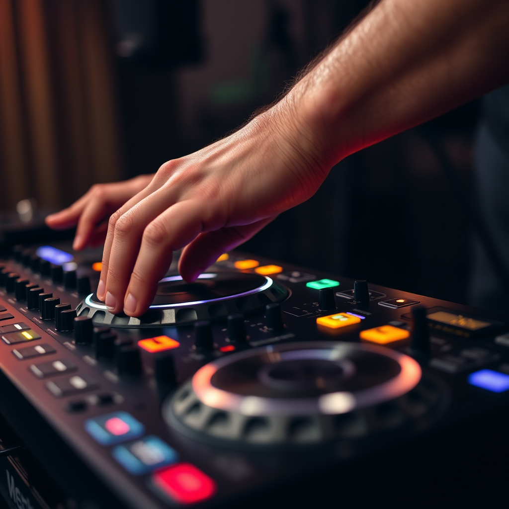 DJ mixing gear