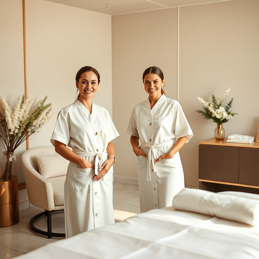Luxura Spa team therapists in a premium treatment room