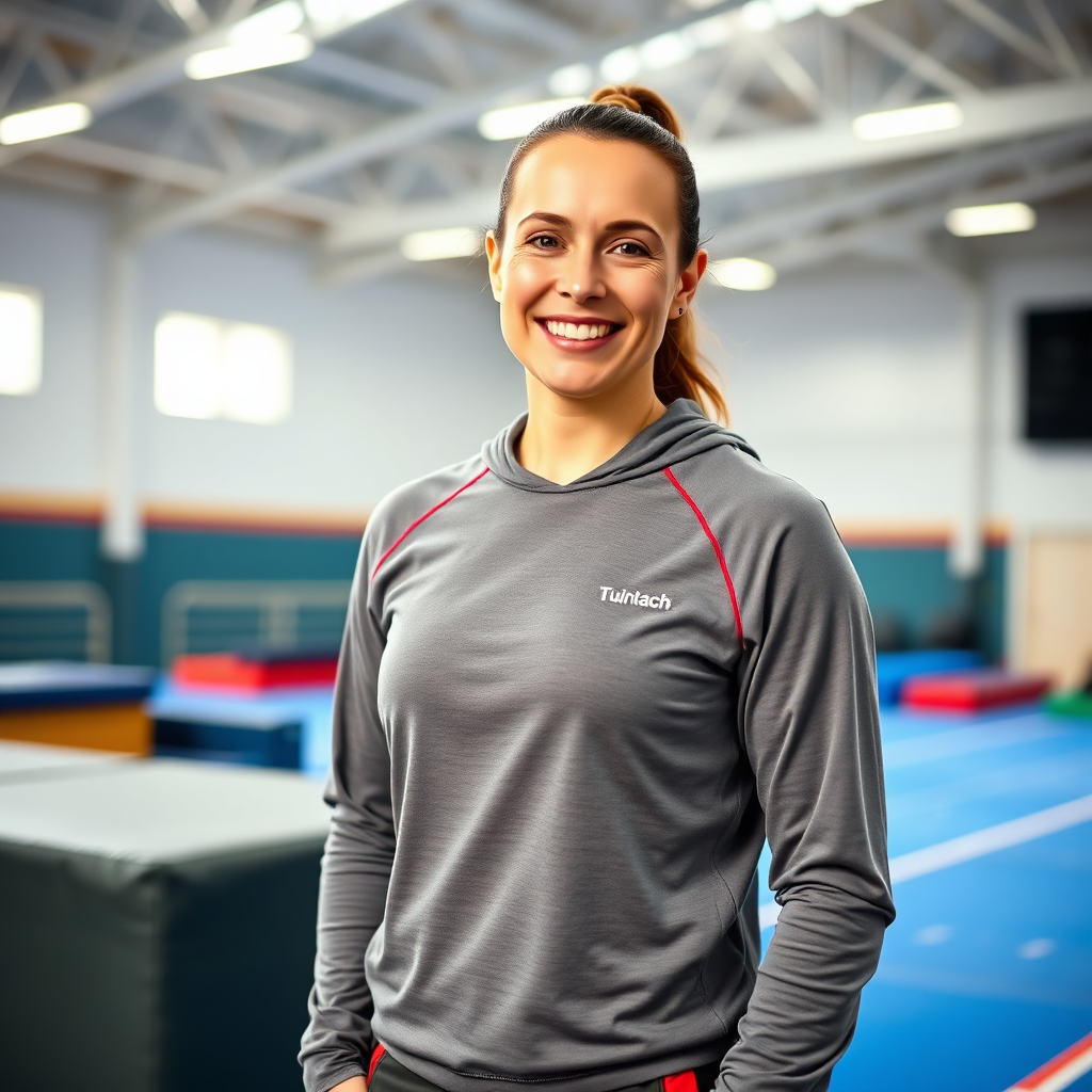 Coach in tumbling area
