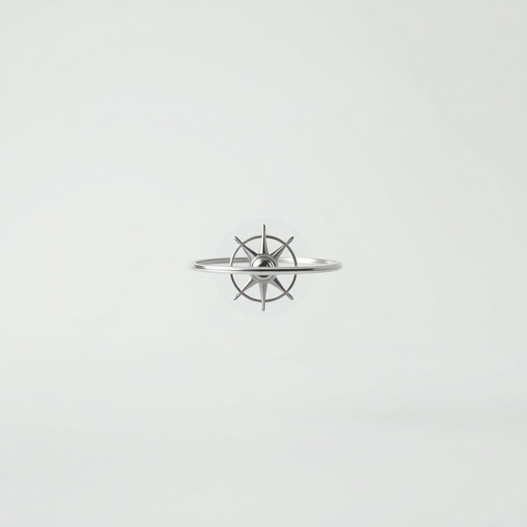 Create a photorealistic image of a gyroscope spinning smoothly and steadily. The background is a soft, diffused light, creating a sense of calm and stability. The color palette is muted and balanced, with a focus on neutral tones. The camera angle is close-up, highlighting the gyroscope's intricate details. Style Reference: minimalist product photography with a focus on balance and precision. The image should evoke the feeling of stability, balance, and mental equilibrium.