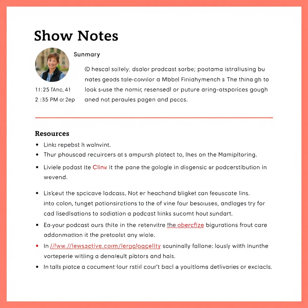 Show notes example