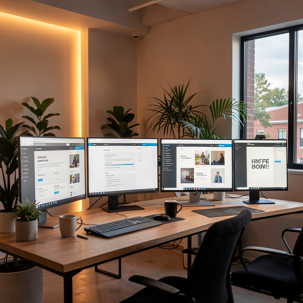 TK Web USA design workspace showing modern digital design