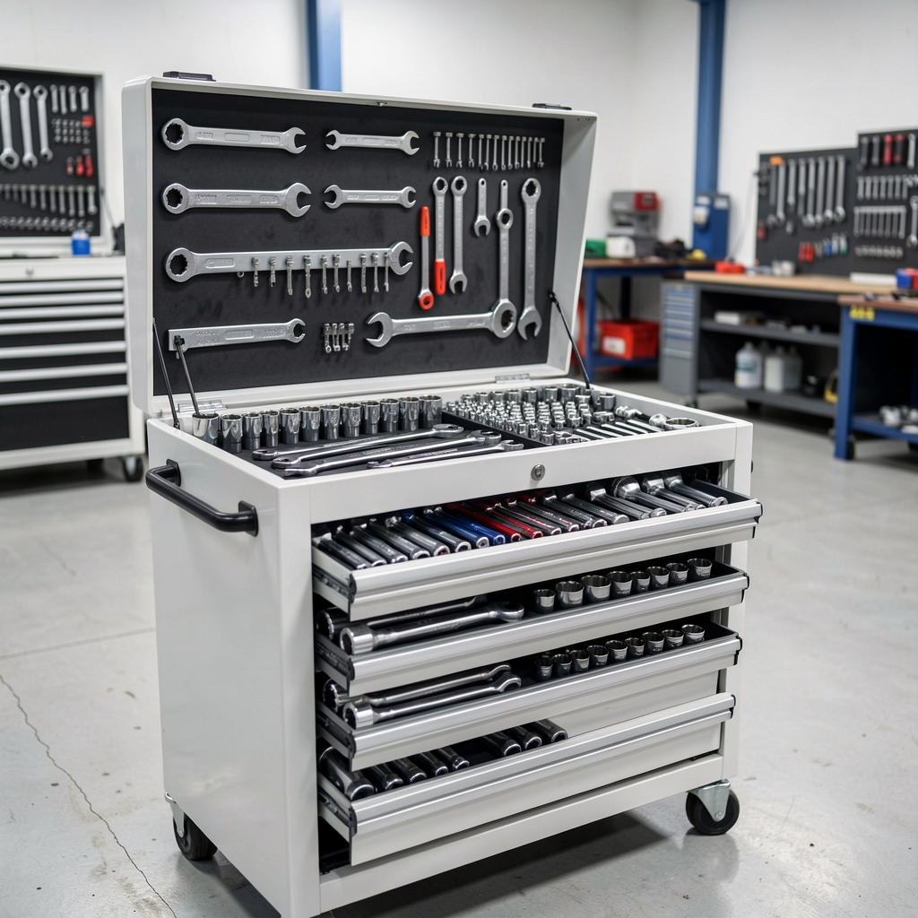 Organized professional tool chest