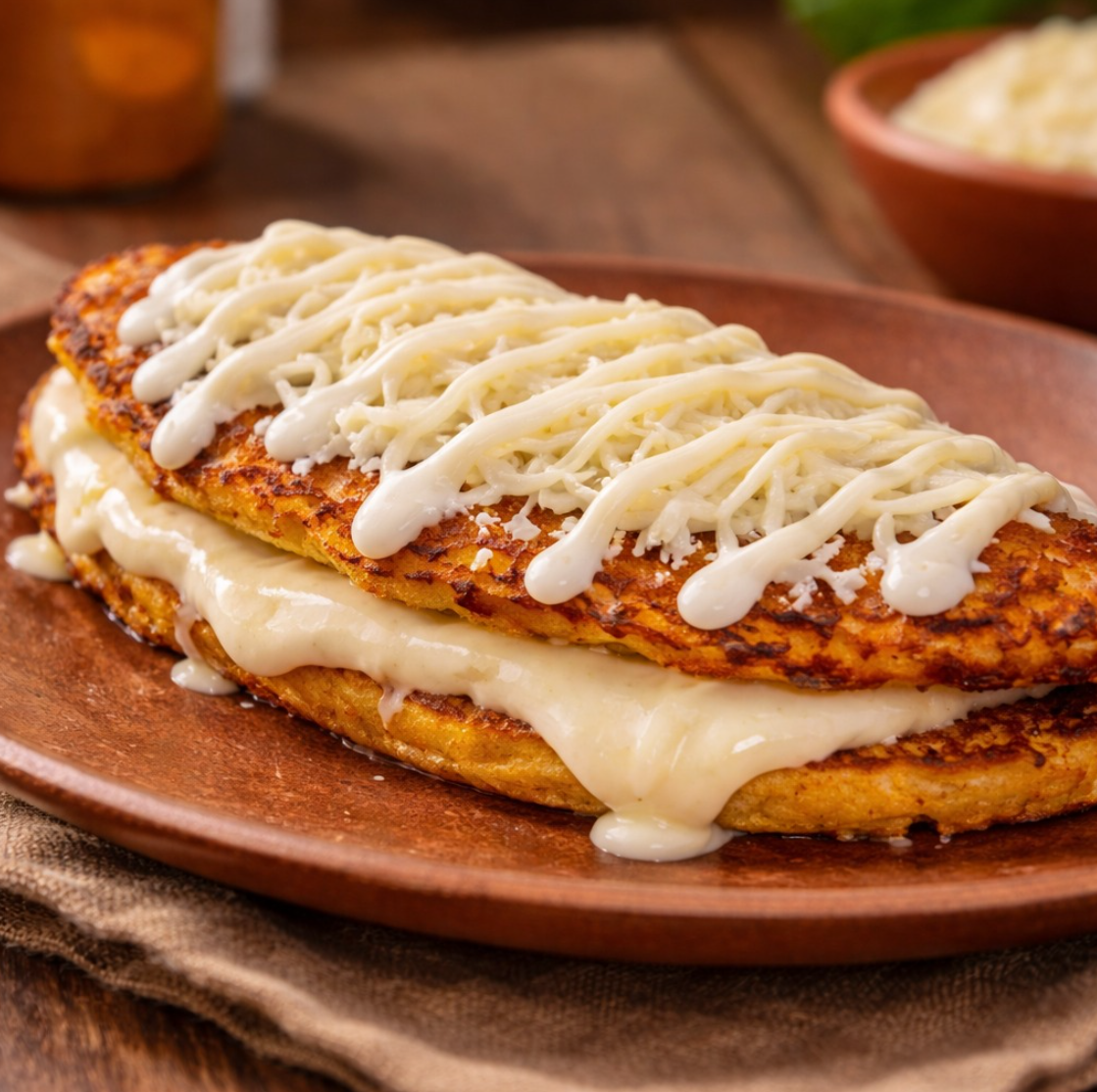 Cachapa con Carne Mechada