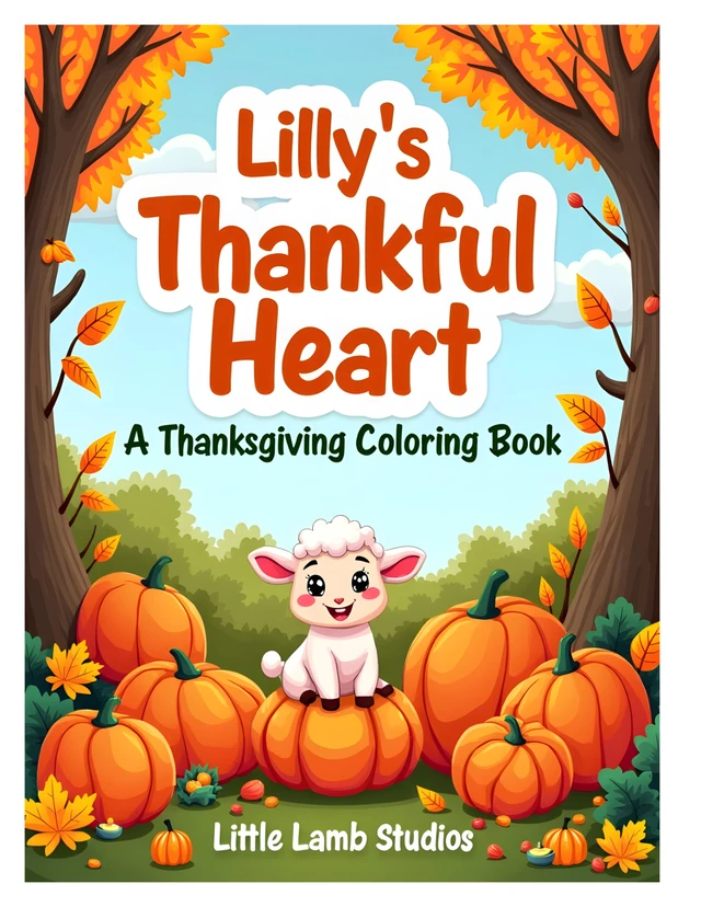 Cover of Lilly's Thankful Heart: A Thanksgiving Coloring Book