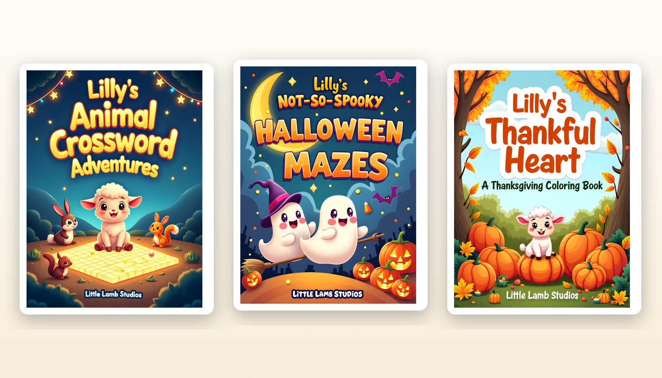 Free Little Lamb Activity Pack 3-Book Bundle Cover