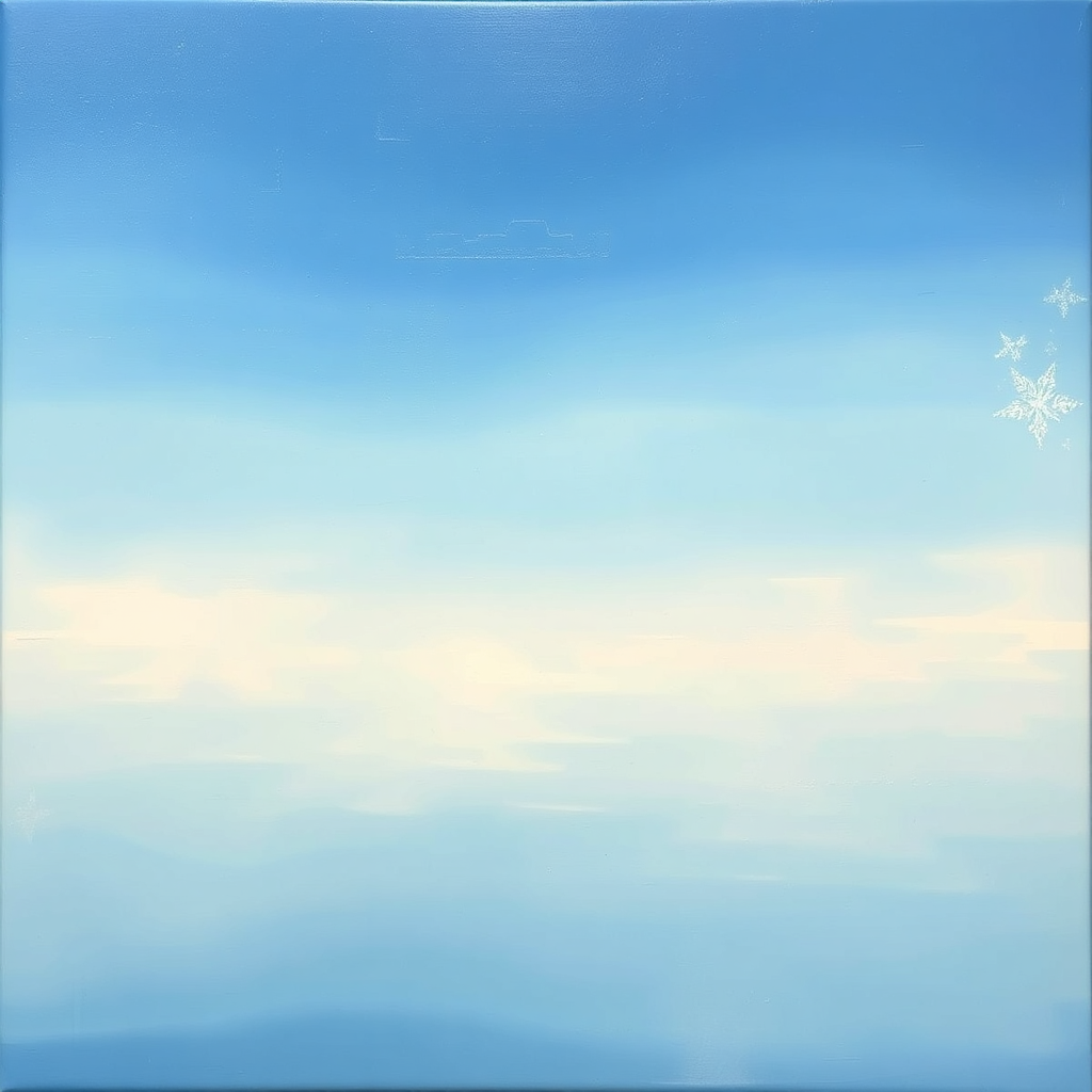 Blue gradient oil painting