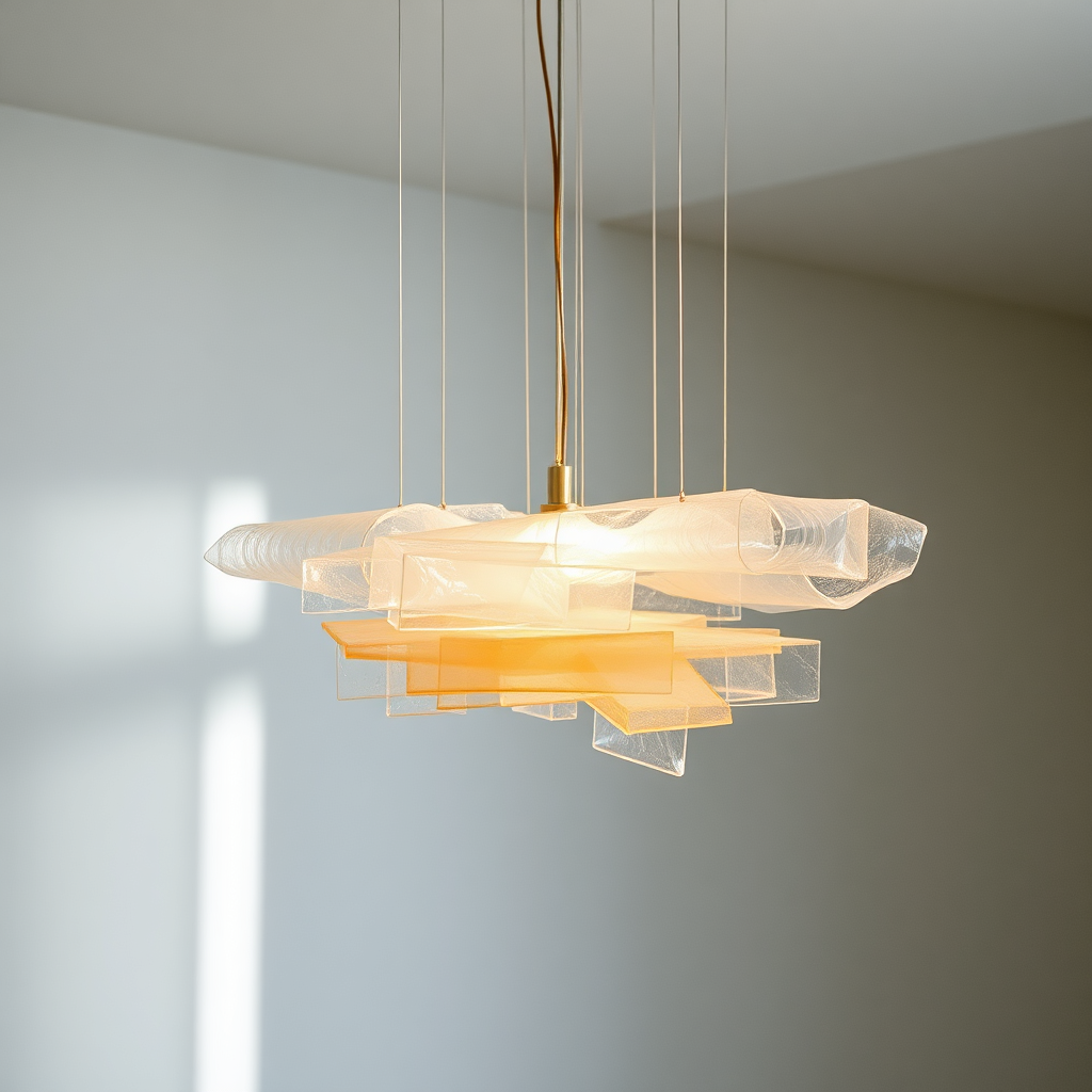 Kinetic sculpture with light