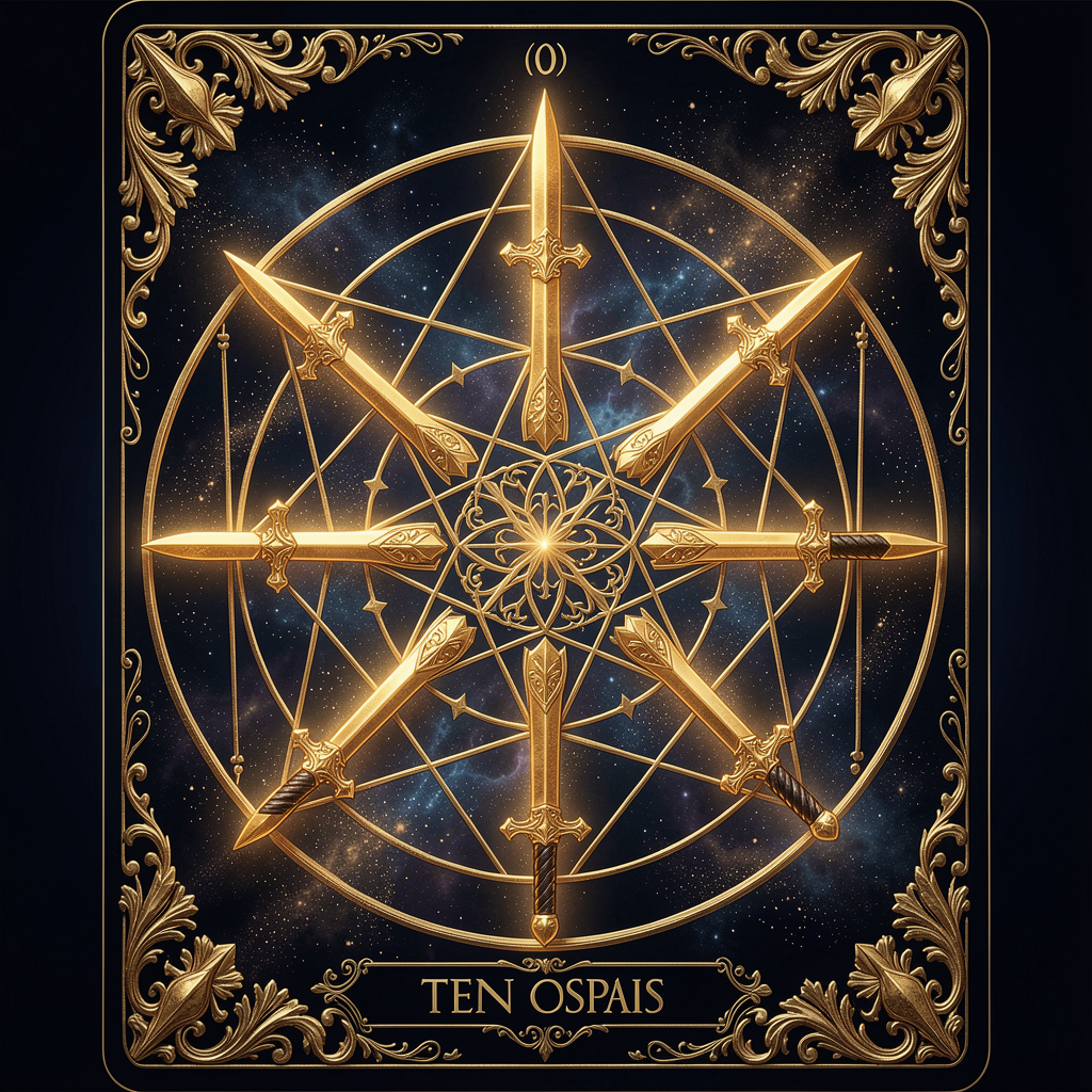 Ten of Spades Sacred Card Visual