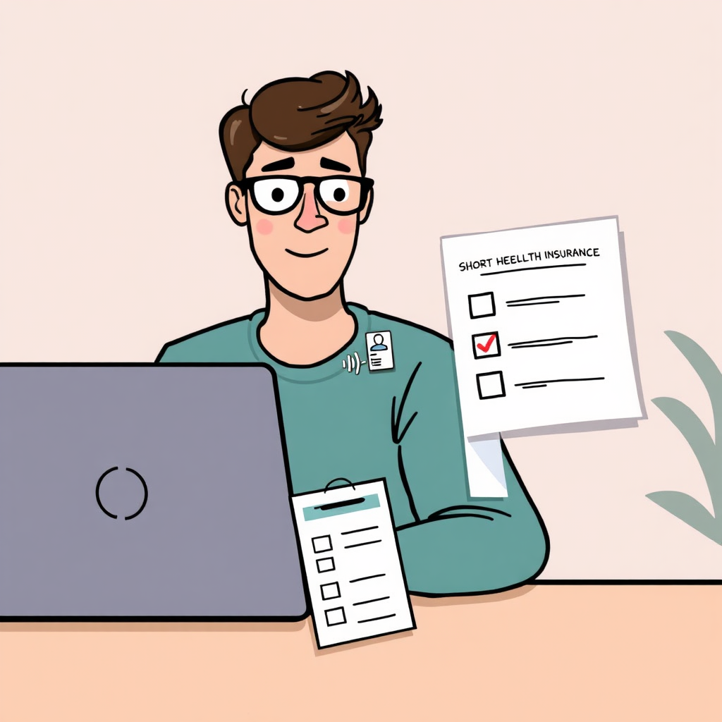 Scenario illustration: freelancer evaluating short-term health insurance