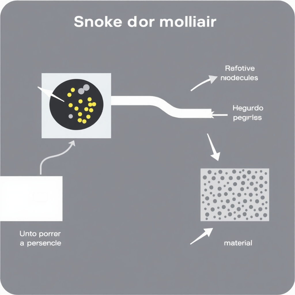Diagram of odor migration through HVAC and materials