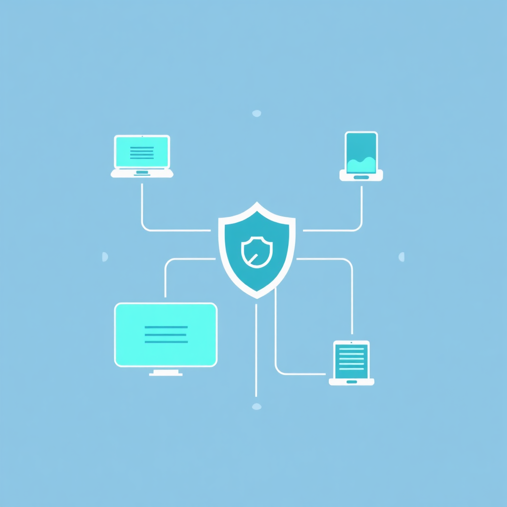 Illustration of data flow and privacy concepts