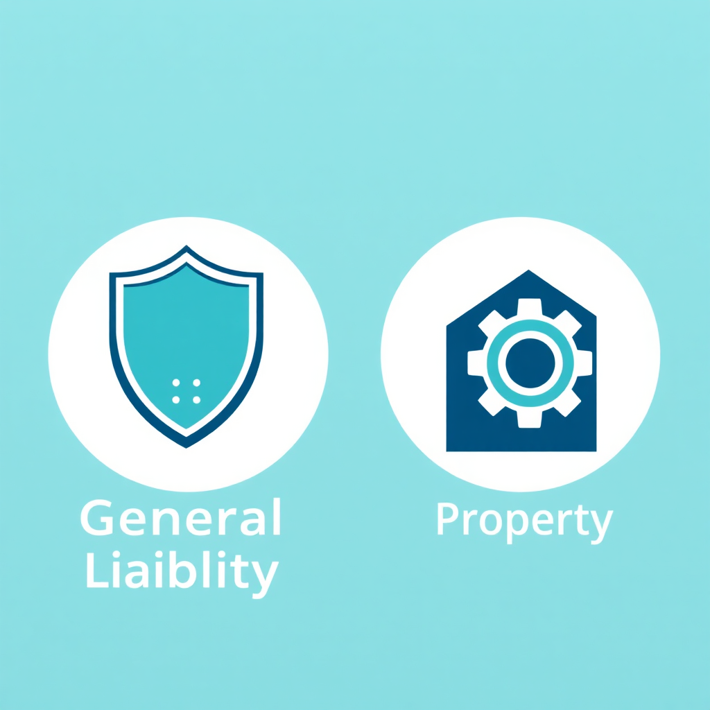 Concept illustration of GL and Property coverage in a BOP
