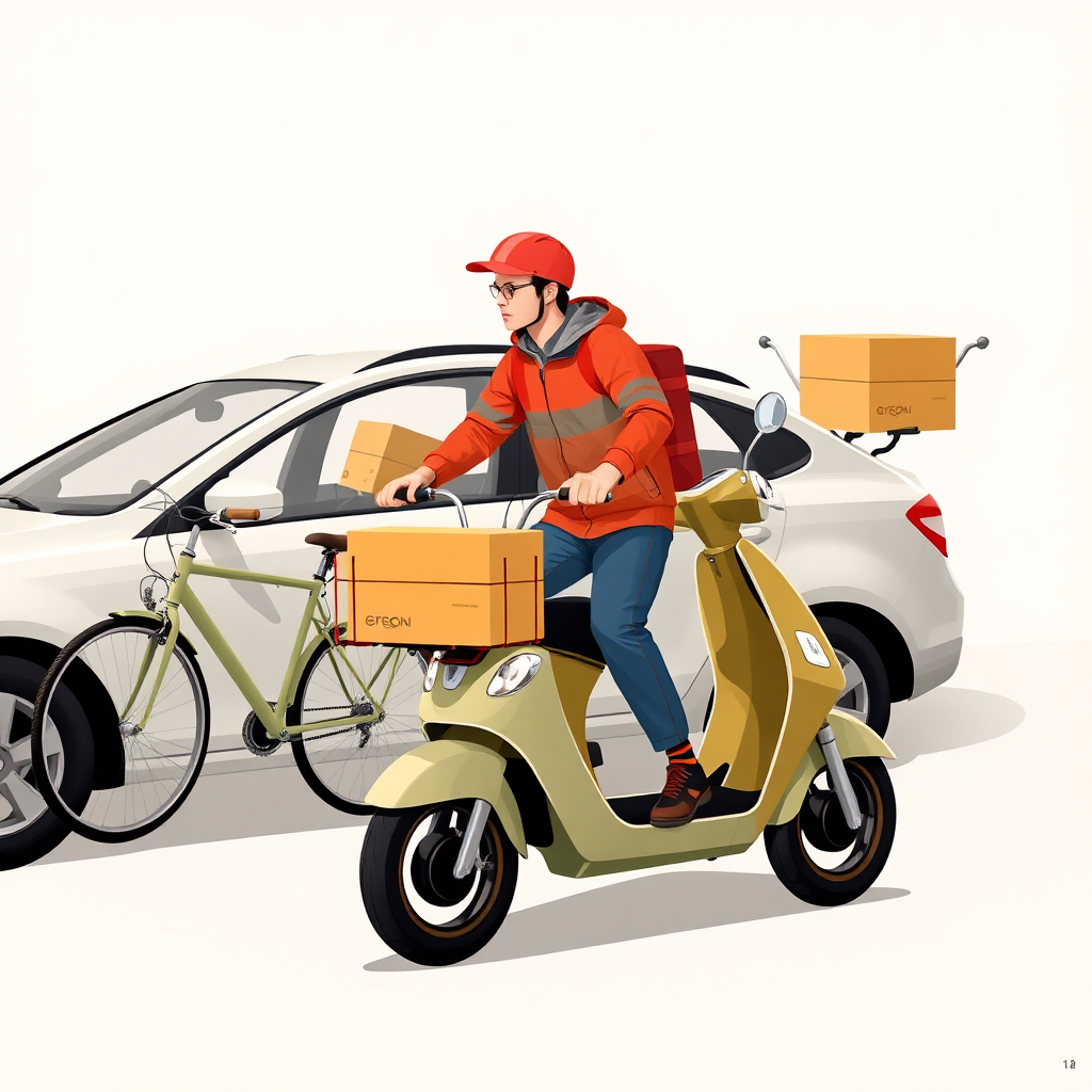 Gig worker managing auto insurance across rideshare and delivery tasks