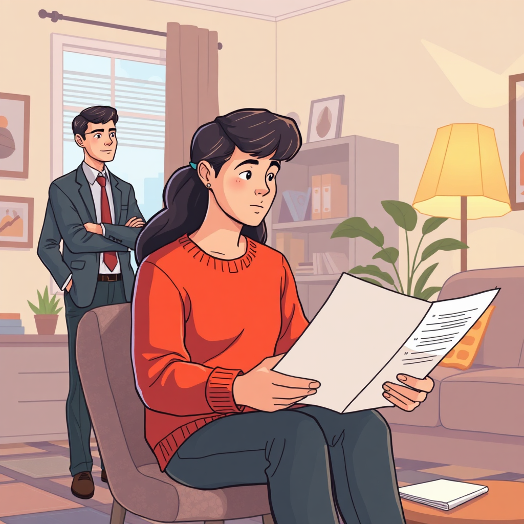 Illustration of renter and landlord discussing insurance after water damage