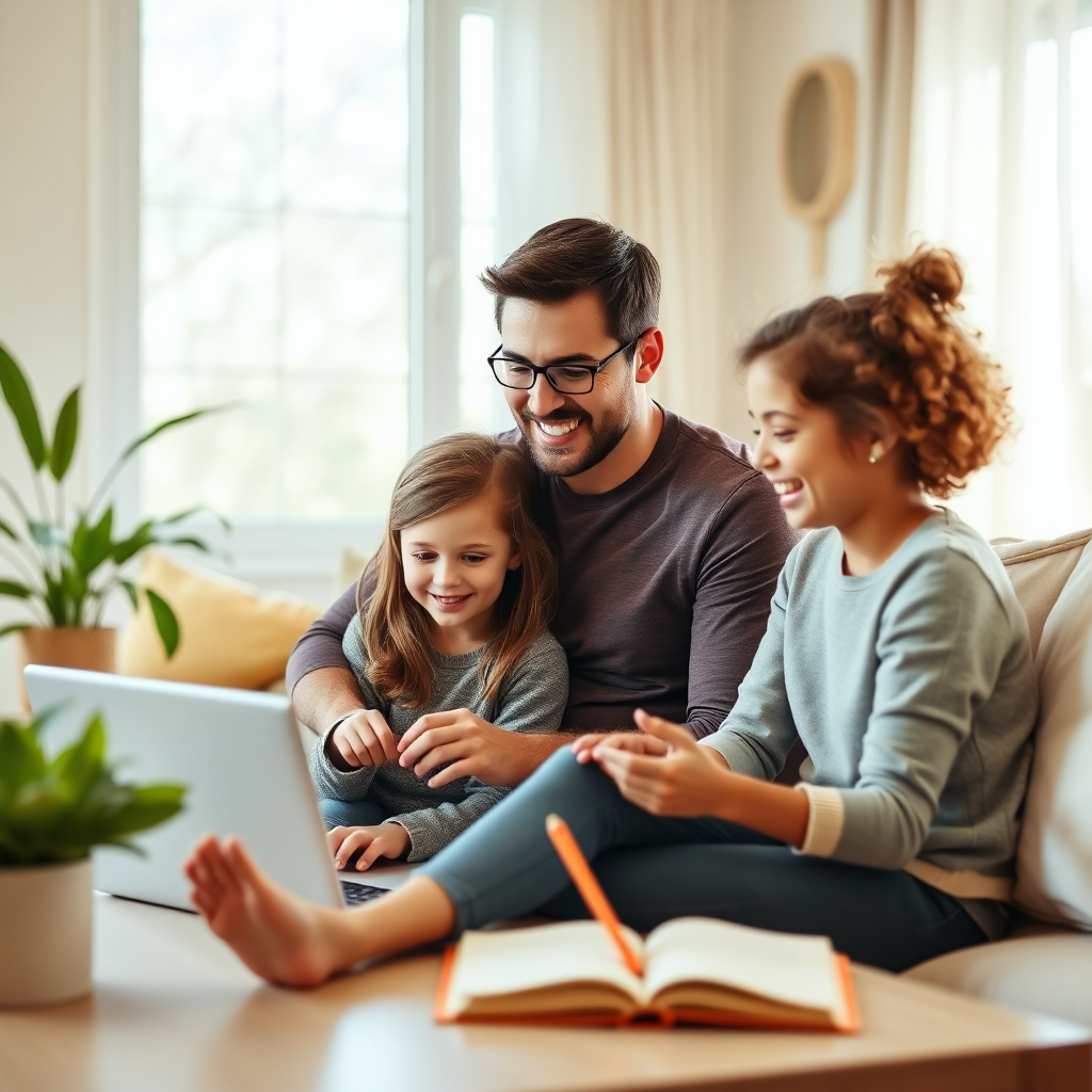 Gig-working family at home
