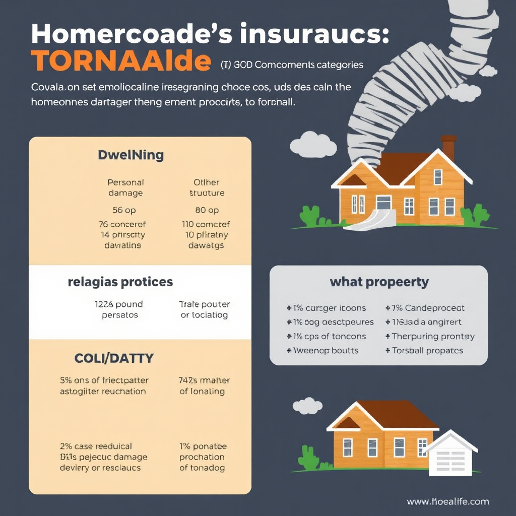 Infographic about homeowners insurance coverage for tornado damage