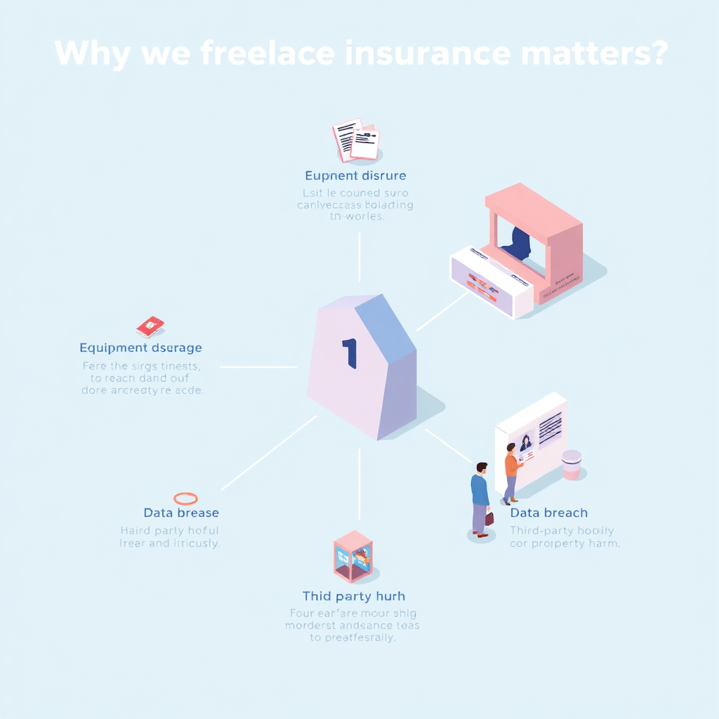 Infographic showing why freelance insurance matters