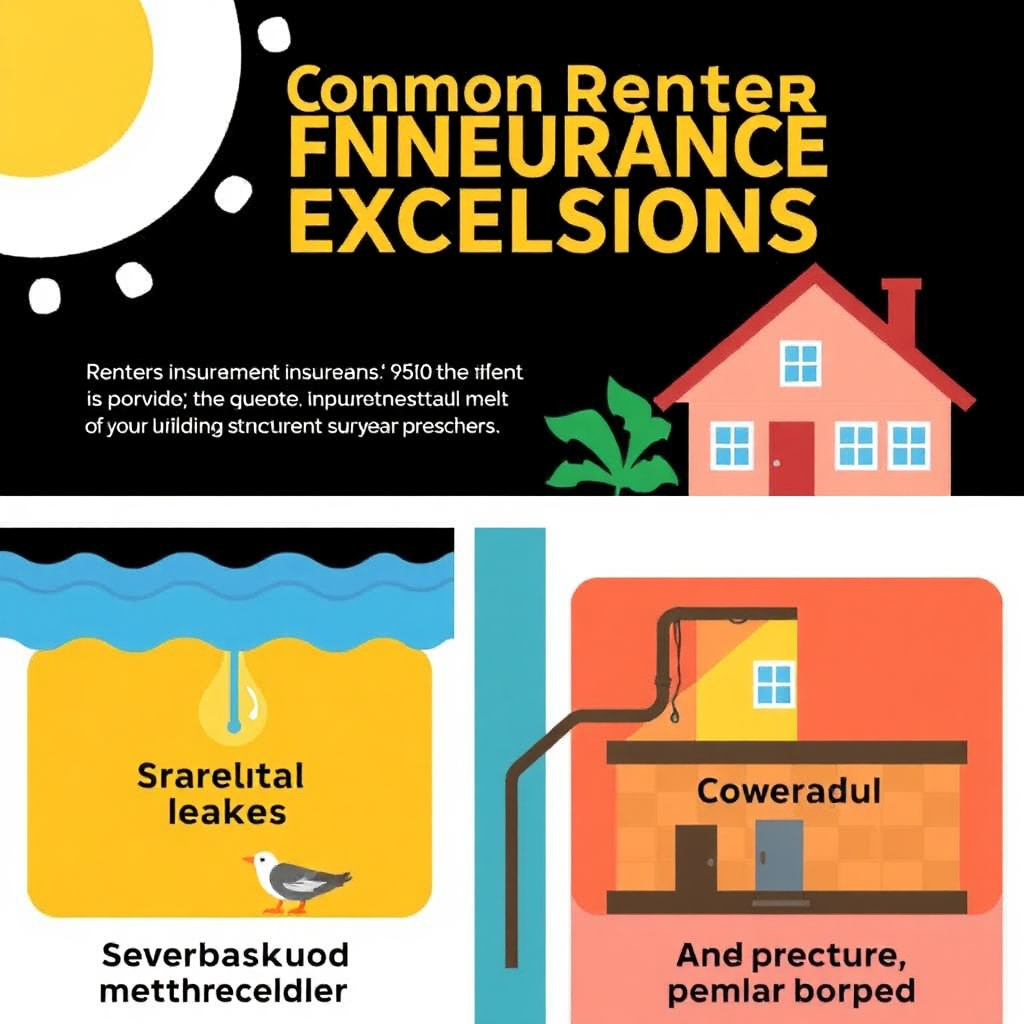 Illustration of exclusions from renters insurance
