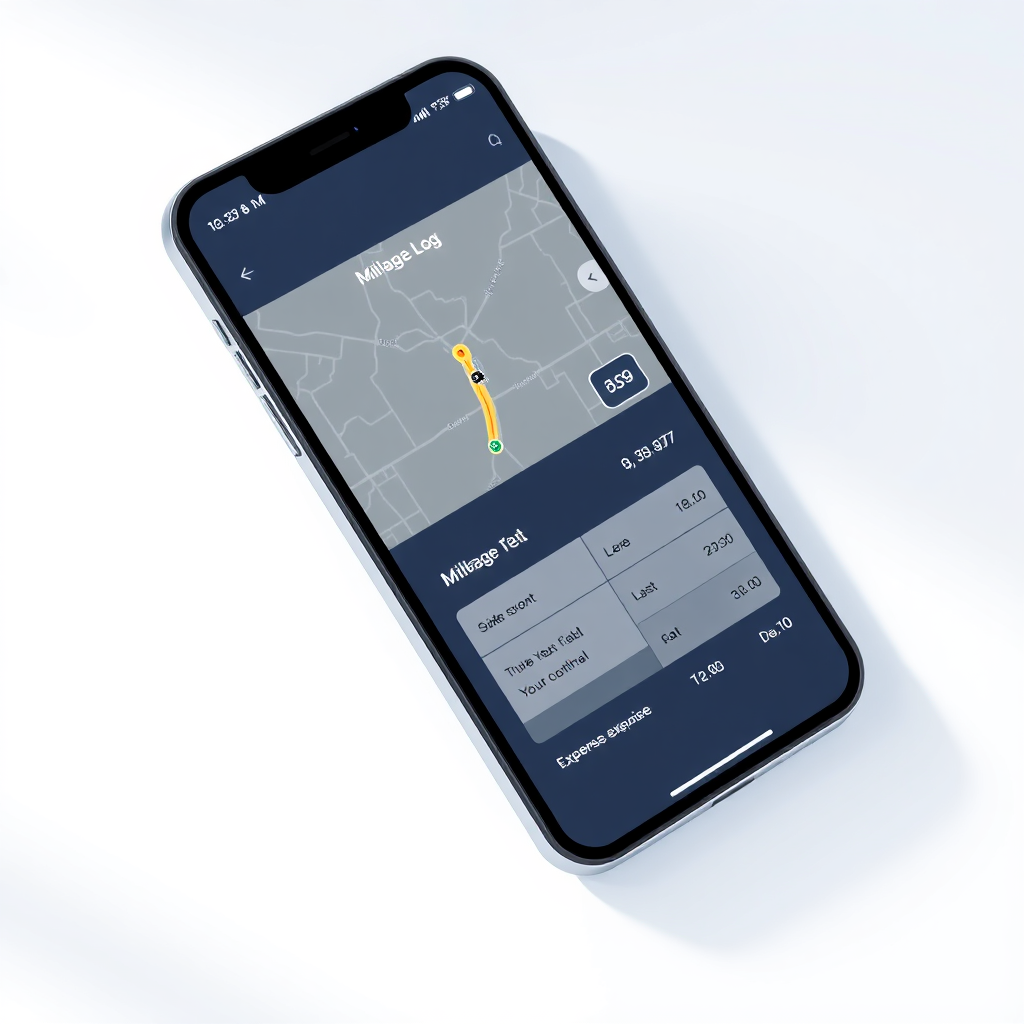 Mileage tracking app screenshot