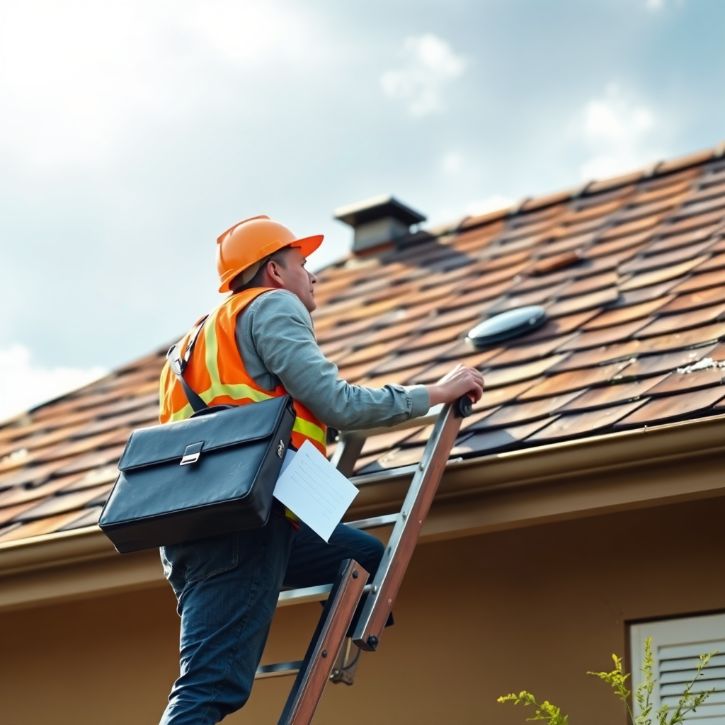 Independent roof inspection being conducted