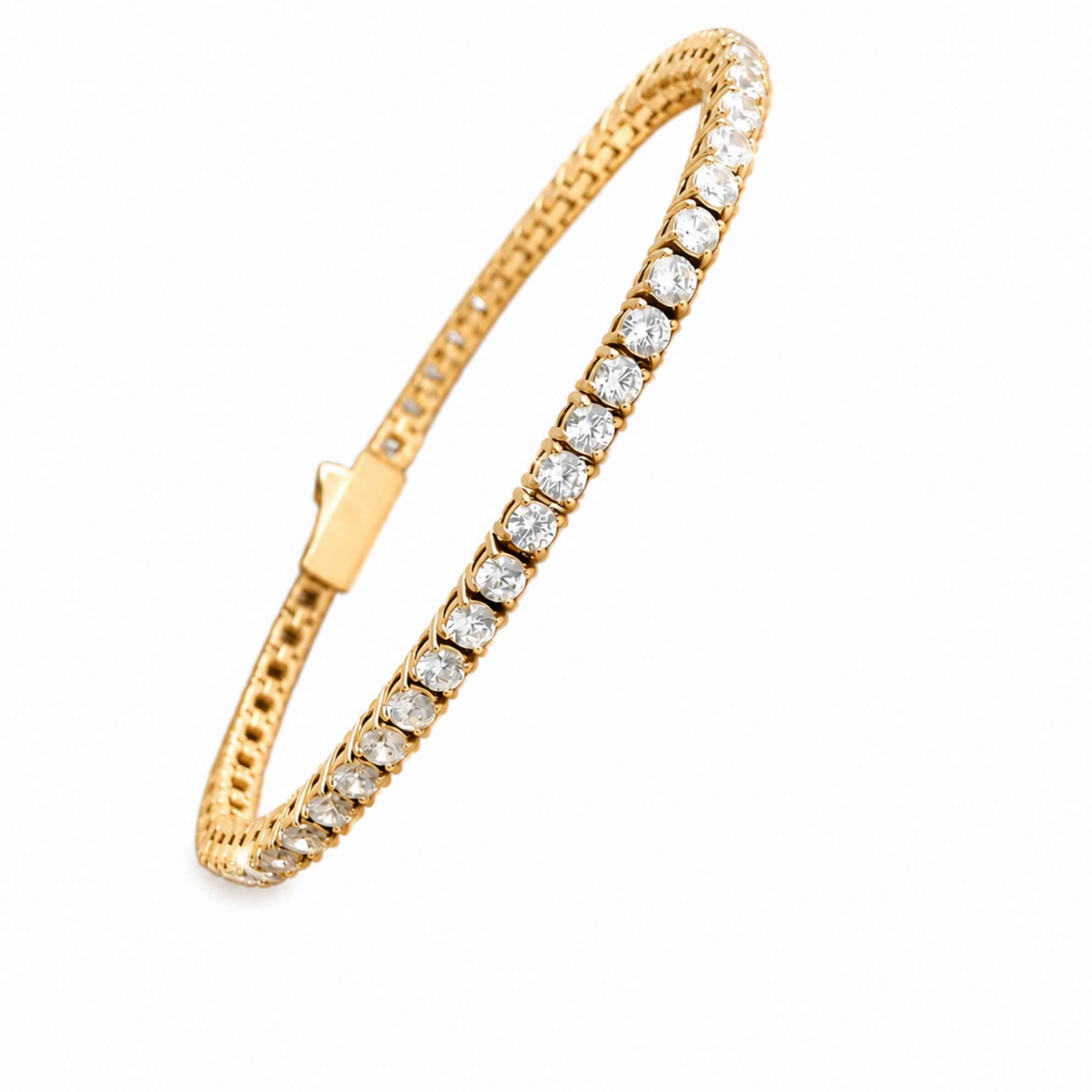 18k Gold Plated Tennis Bracelet 