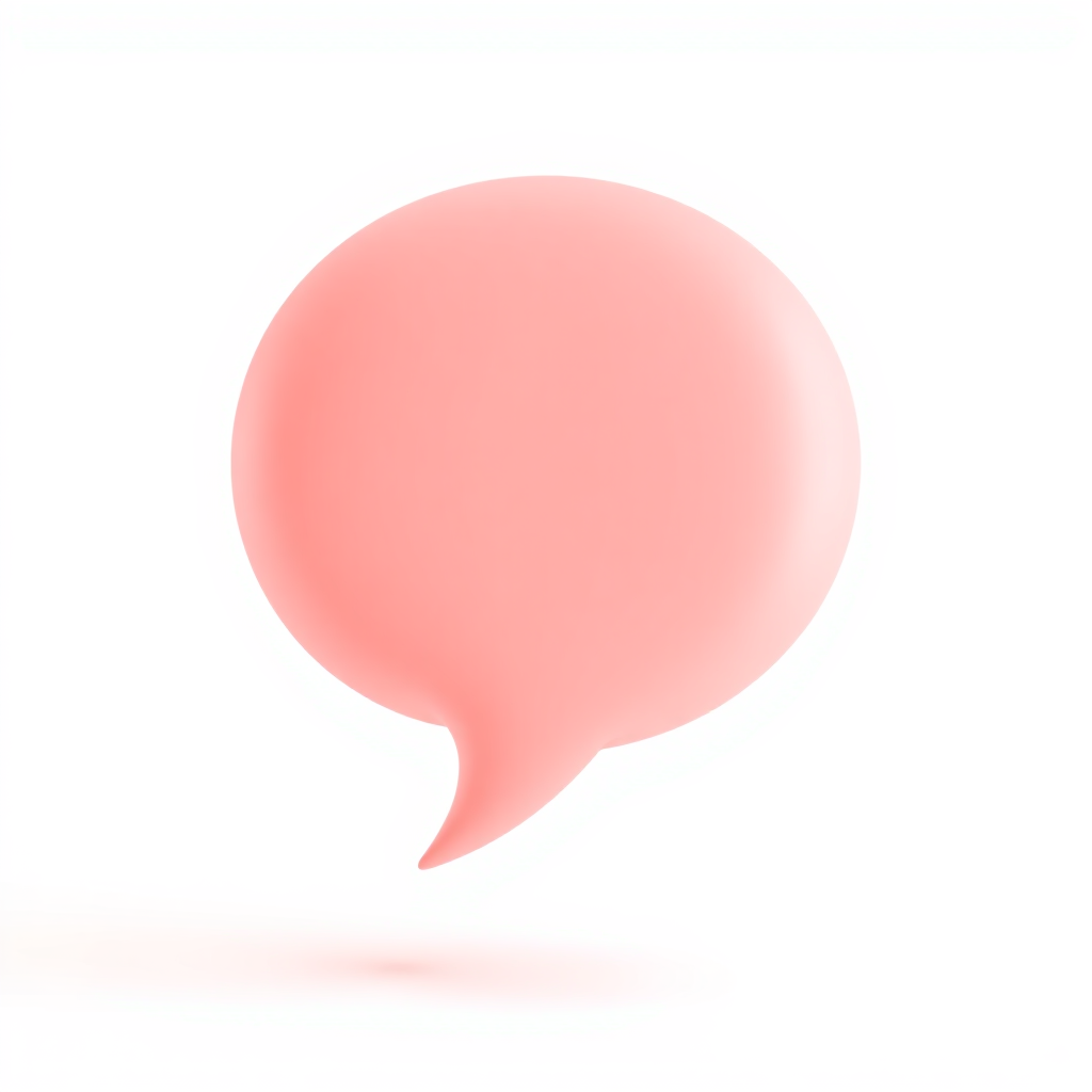 Floating chat bubble illustration
