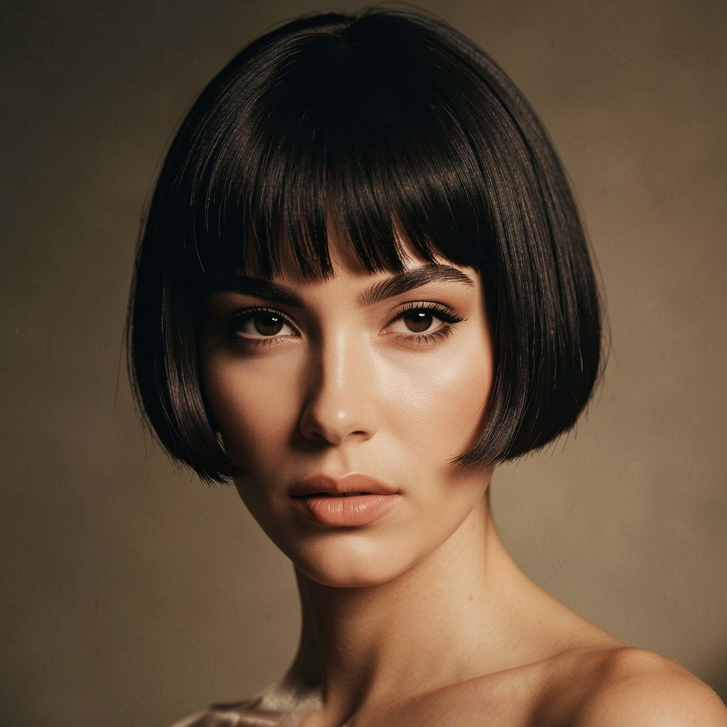 Avant-garde geometric bob haircut