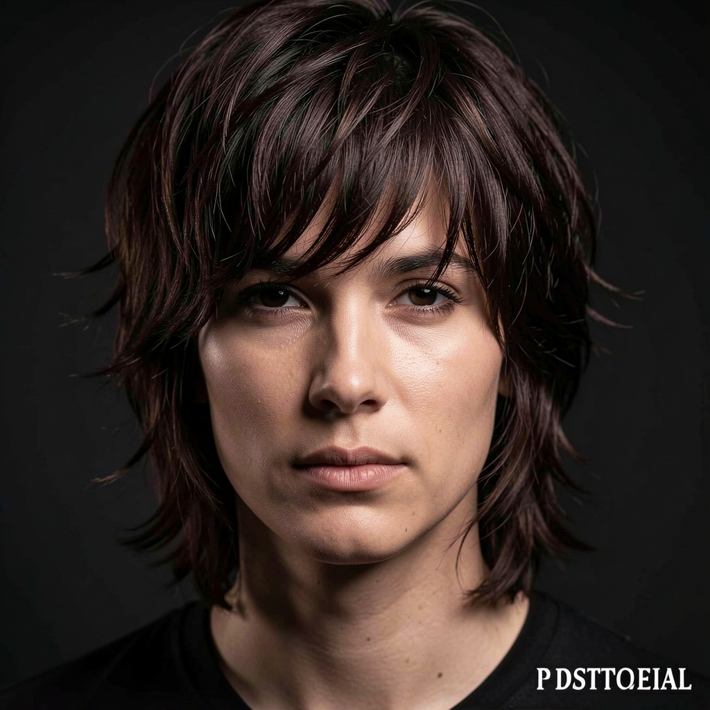 Textured modern shag haircut