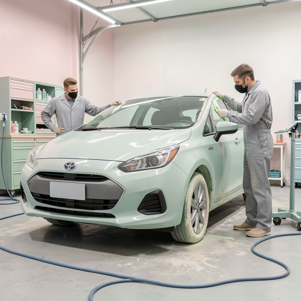 Uploaded photo of an auto-detailing scene