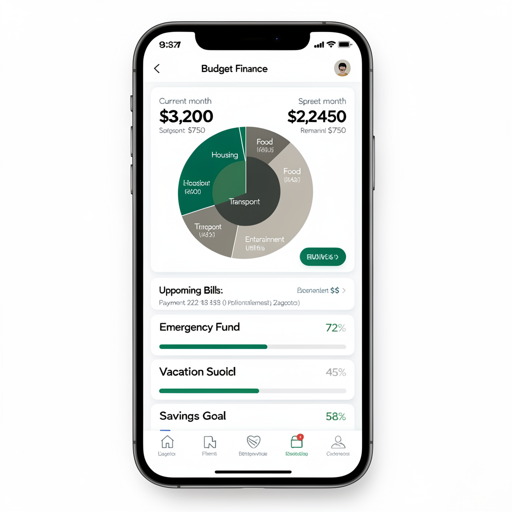 Personal Finance Dashboard on Mobile