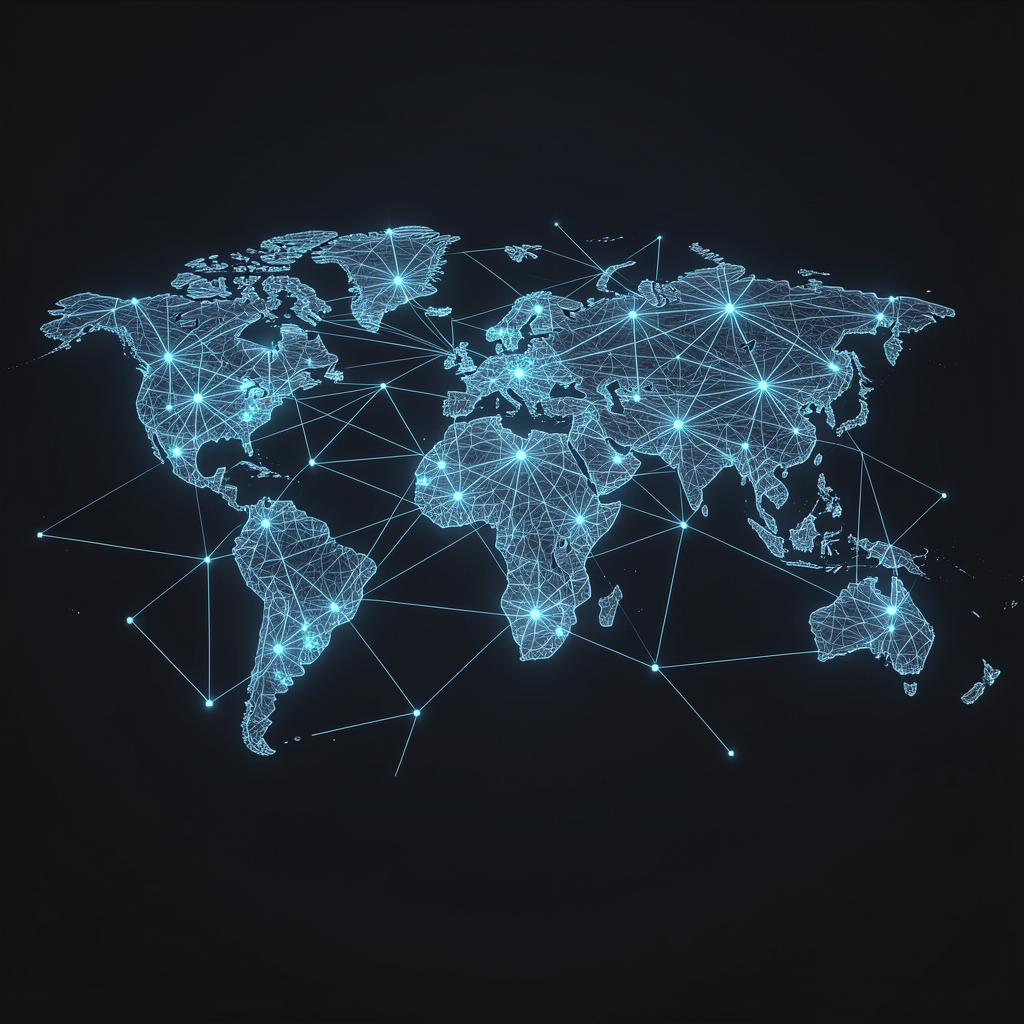Abstract 3D technical network