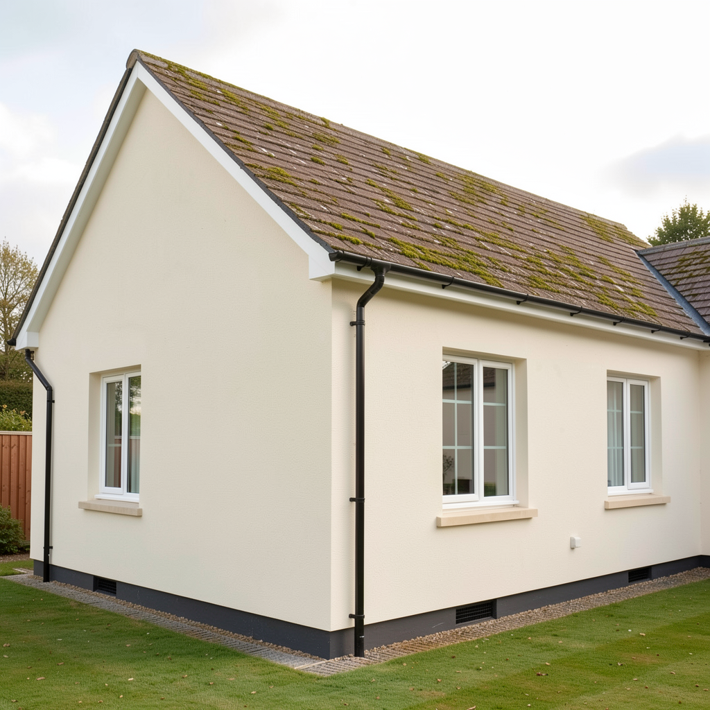 Clean house render and roof